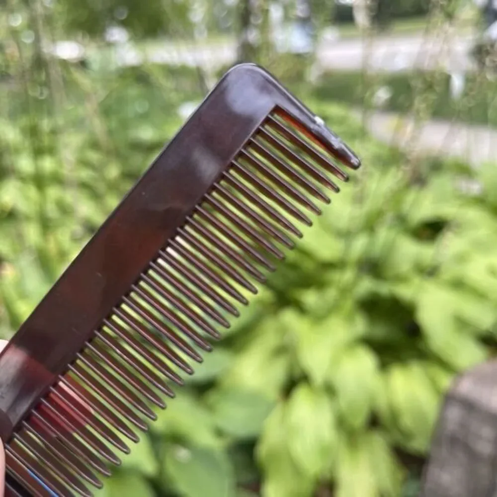 Vintage Hair Comb USA Lucite‎ Hard Plastic Tortoise Shell Print 6